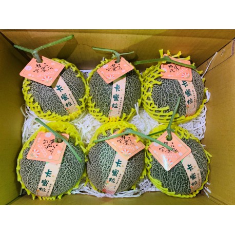 豐圓哈密瓜：卡蜜拉網紋洋香瓜(4~6顆箱裝)