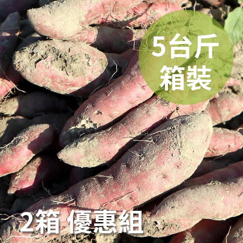 【台南佳里】有機轉型期栗子地瓜(5台斤)-2箱優惠組
