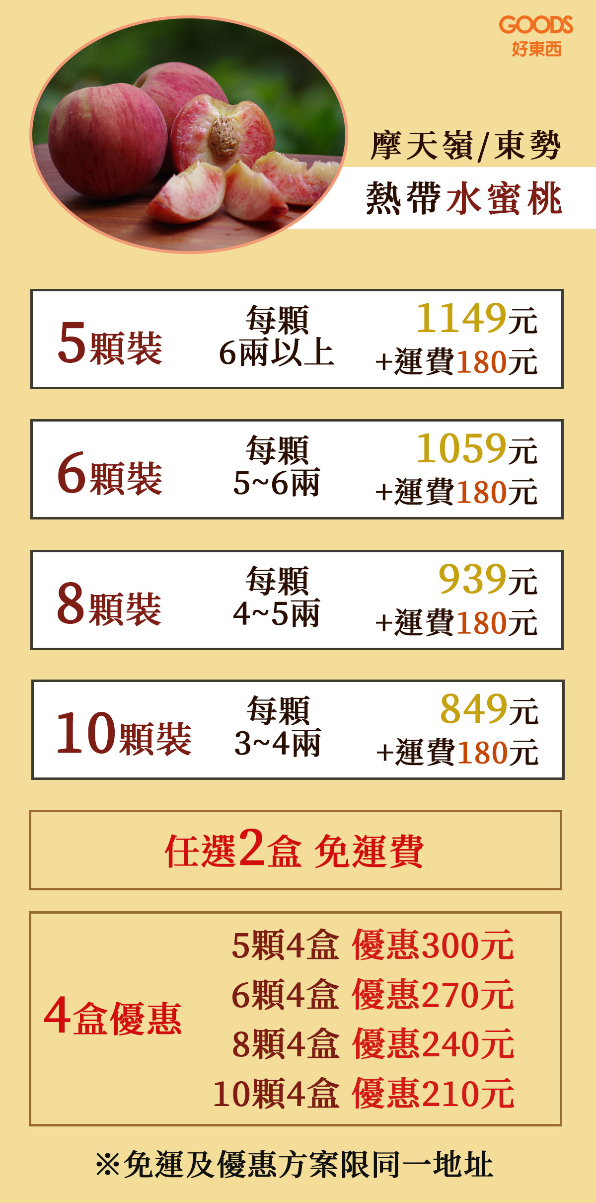 熱帶水蜜桃價目表