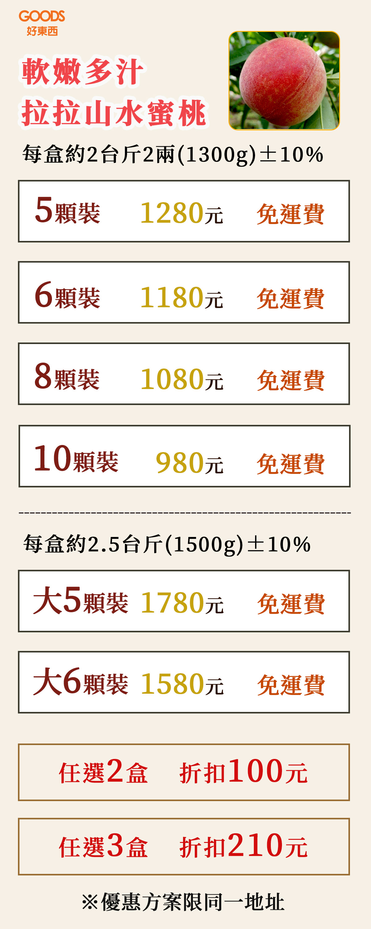 粉嫩嬌貴拉拉山水蜜桃價目表
