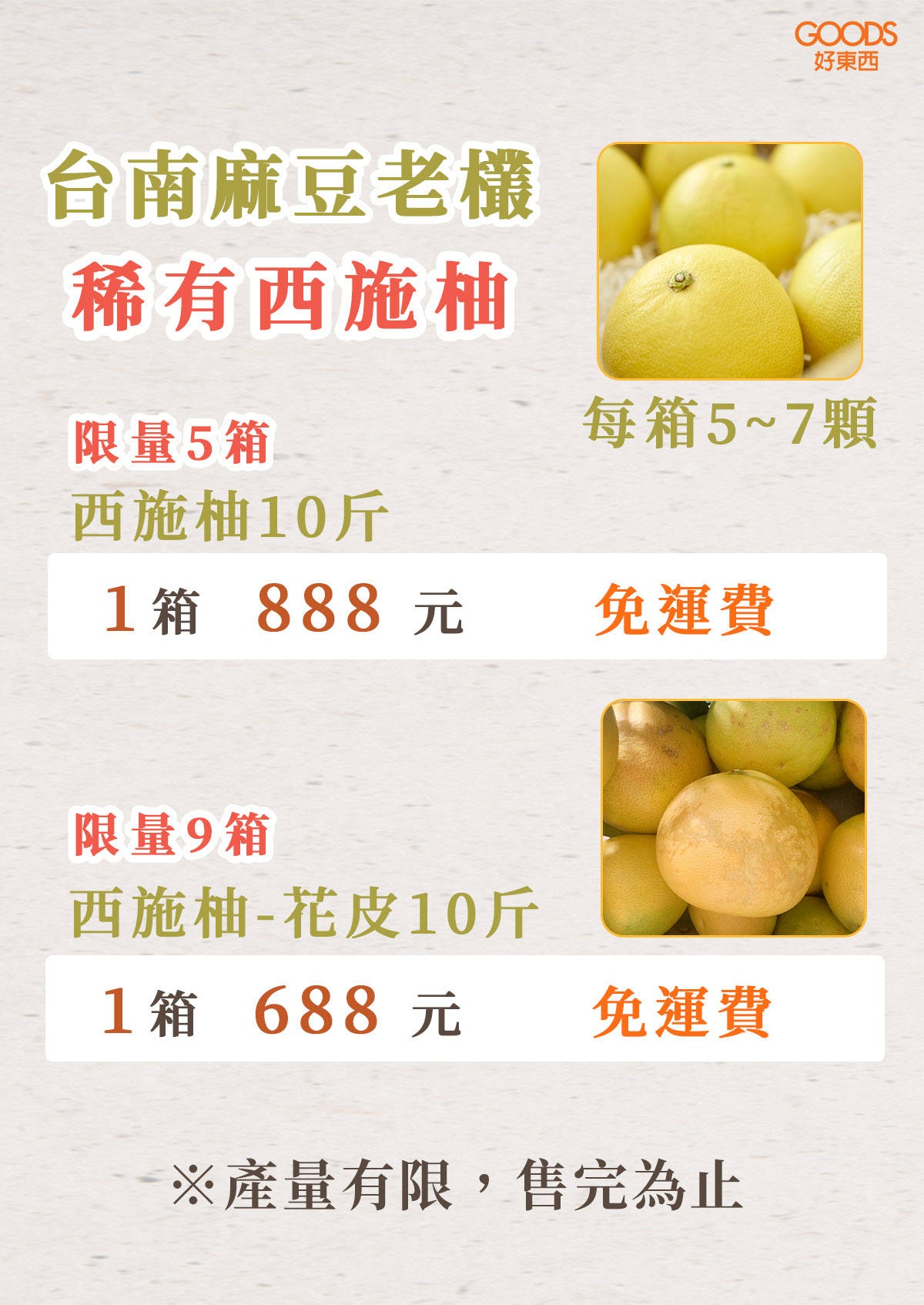 台南麻豆老欉西施柚蜜柚價目表